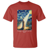 Virgin Mary Starry Night T Shirt Luke 2:11 Christian Faith - Wonder Print Shop