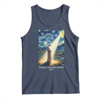 Virgin Mary Starry Night Tank Top Luke 2:11 Christian Faith - Wonder Print Shop