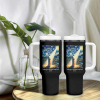 Virgin Mary Starry Night Tumbler With Handle Luke 2:11 Christian Faith - Wonder Print Shop