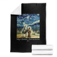 Bethlehem Starry Night Throw Blanket Nativity Luke 2:11 Christian Christmas - Wonder Print Shop
