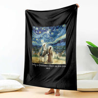Bethlehem Starry Night Throw Blanket Nativity Luke 2:11 Christian Christmas - Wonder Print Shop