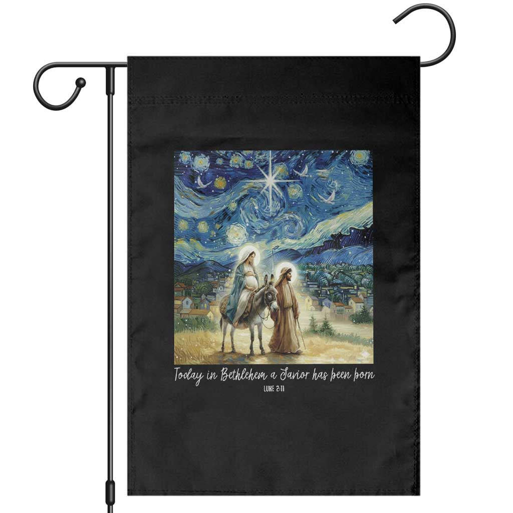 Bethlehem Starry Night Garden Flag Nativity Luke 2:11 Christian Christmas - Wonder Print Shop