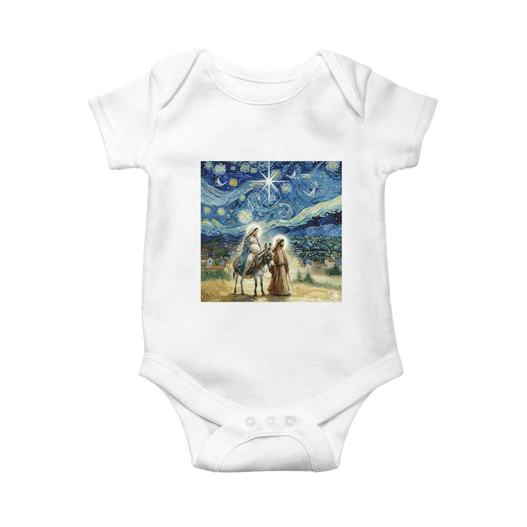 Bethlehem Starry Night Baby Onesie Nativity Luke 2:11 Christian Christmas - Wonder Print Shop