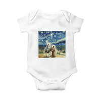 Bethlehem Starry Night Baby Onesie Nativity Luke 2:11 Christian Christmas - Wonder Print Shop