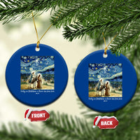 Bethlehem Starry Night Ceramic Ornament Nativity Luke 2:11 Christian Xmas - Wonder Print Shop
