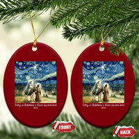 Bethlehem Starry Night Ceramic Ornament Nativity Luke 2:11 Christian Xmas - Wonder Print Shop