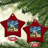 Bethlehem Starry Night Ceramic Ornament Nativity Luke 2:11 Christian Xmas - Wonder Print Shop