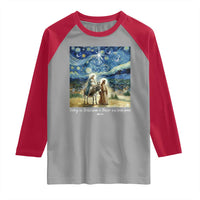 Bethlehem Starry Night Raglan Shirt Nativity Luke 2:11 Christian Christmas - Wonder Print Shop