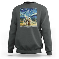 Bethlehem Starry Night Sweatshirt Nativity Luke 2:11 Christian Christmas - Wonder Print Shop