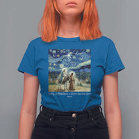 Bethlehem Starry Night T Shirt For Women Nativity Luke 2:11 Christian Christmas - Wonder Print Shop