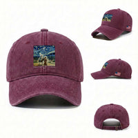 Bethlehem Starry Night Washed Cotton Baseball Cap Nativity Luke 2:11 Christian Christmas