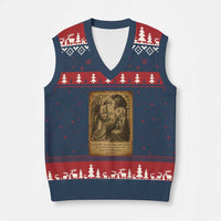 Virgin Mary V-Neck Knit Sweater Vest Angel Gabriel Luke 1:30 Christian - Wonder Print Shop
