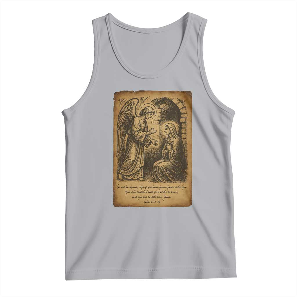 Virgin Mary Tank Top Angel Gabriel Luke 1:30 Christian - Wonder Print Shop