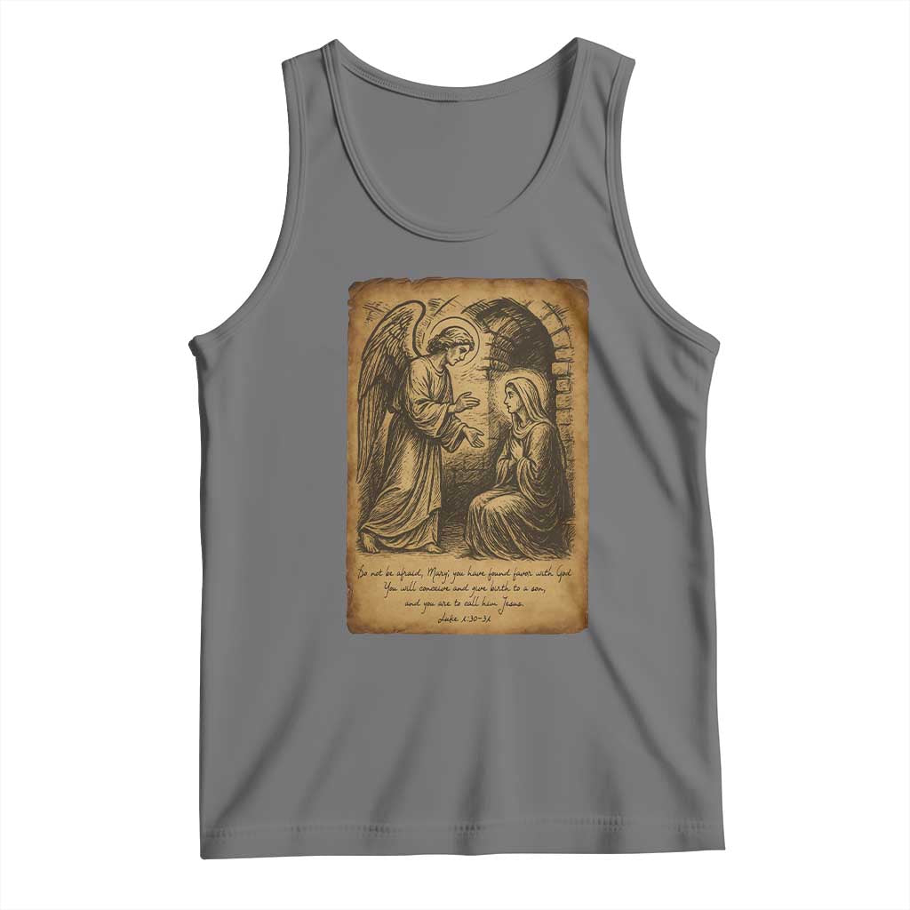 Virgin Mary Tank Top Angel Gabriel Luke 1:30 Christian - Wonder Print Shop