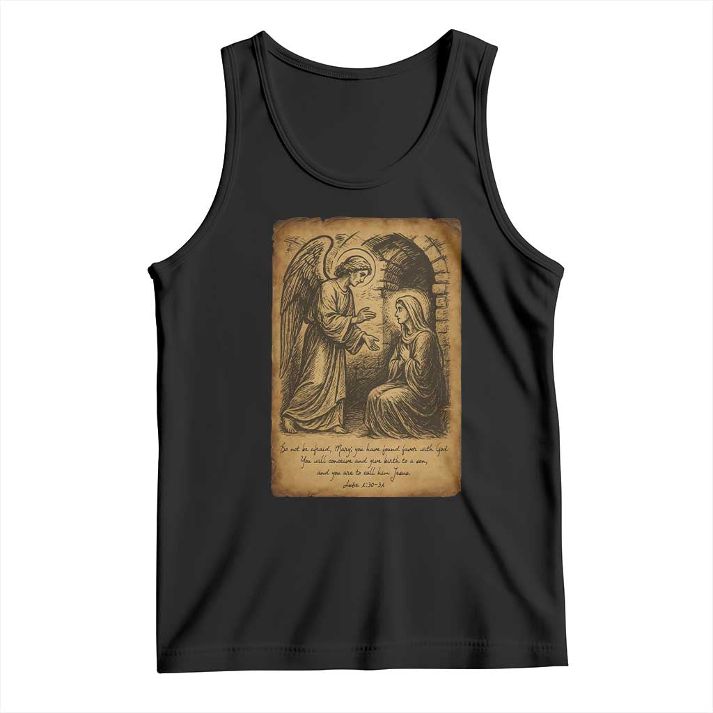 Virgin Mary Tank Top Angel Gabriel Luke 1:30 Christian - Wonder Print Shop