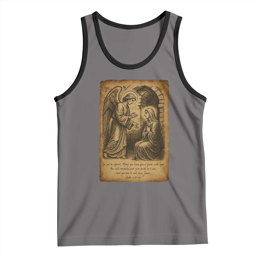 Virgin Mary Tank Top Angel Gabriel Luke 1:30 Christian - Wonder Print Shop
