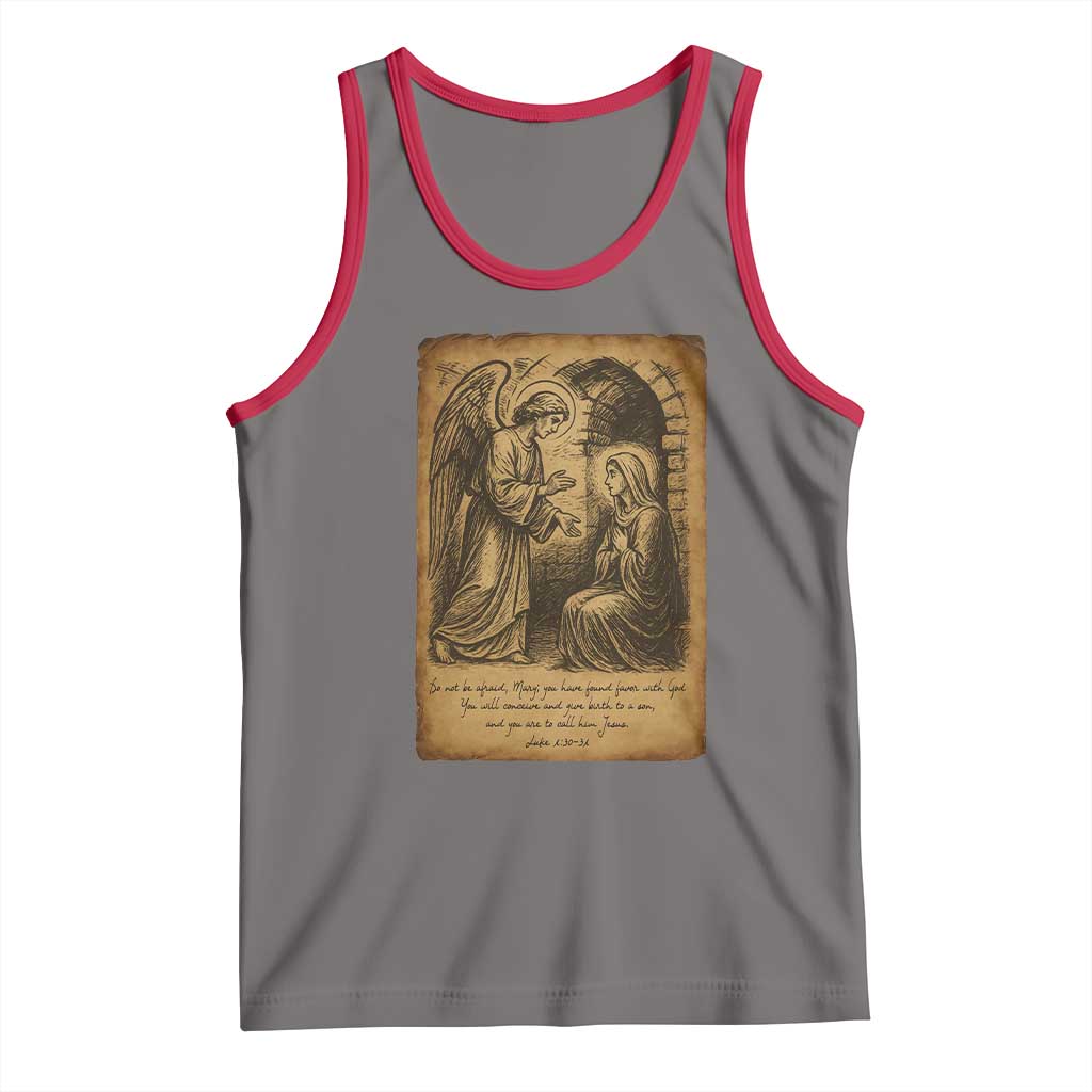 Virgin Mary Tank Top Angel Gabriel Luke 1:30 Christian - Wonder Print Shop