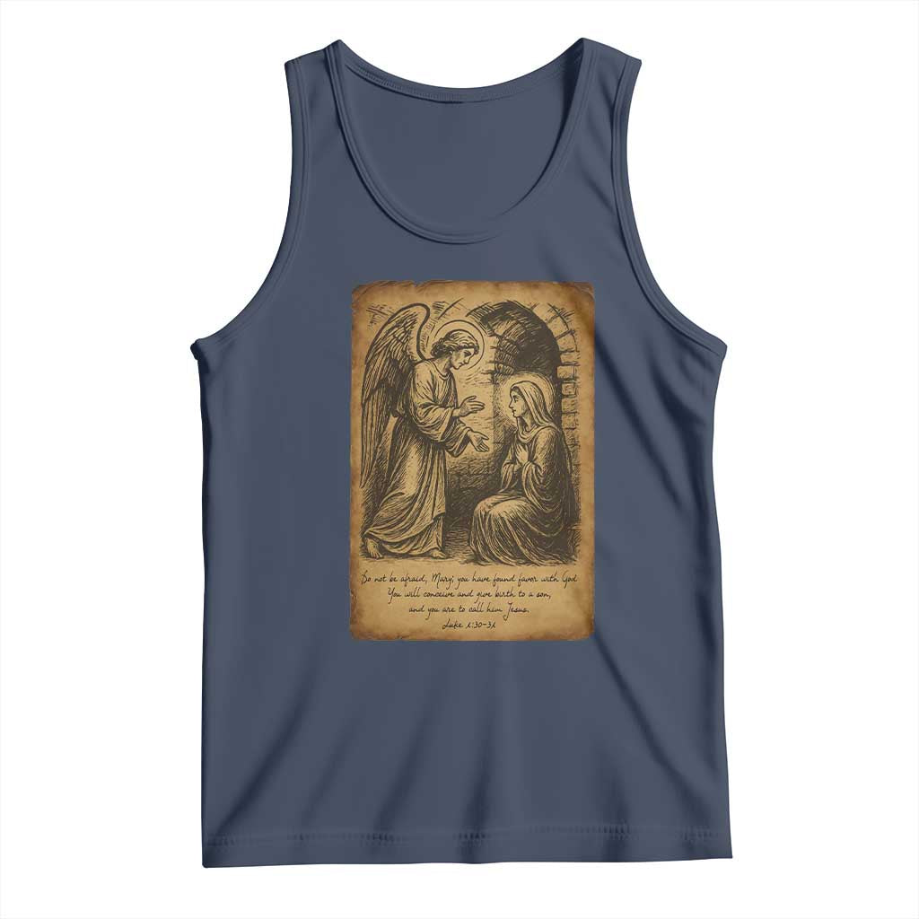 Virgin Mary Tank Top Angel Gabriel Luke 1:30 Christian - Wonder Print Shop