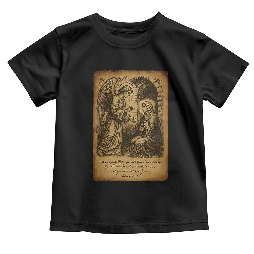 Virgin Mary Toddler T Shirt Angel Gabriel Luke 1:30 Christian - Wonder Print Shop