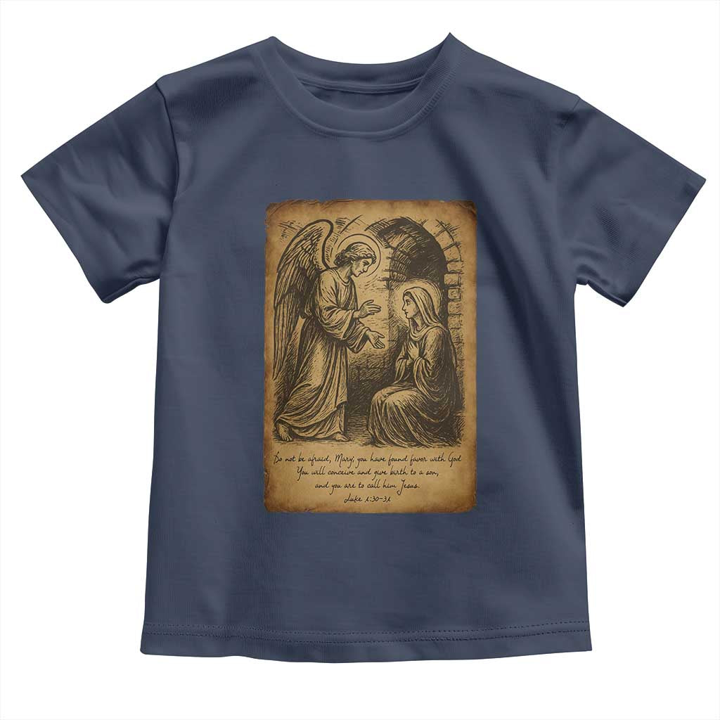 Virgin Mary Toddler T Shirt Angel Gabriel Luke 1:30 Christian - Wonder Print Shop