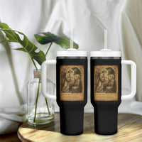 Virgin Mary Tumbler With Handle Angel Gabriel Luke 1:30 Christian - Wonder Print Shop