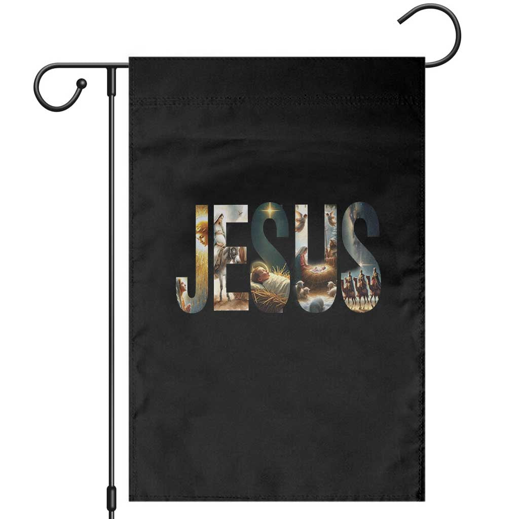 Jesus Christmas Garden Flag Nativity Holy Night Christian Faith - Wonder Print Shop