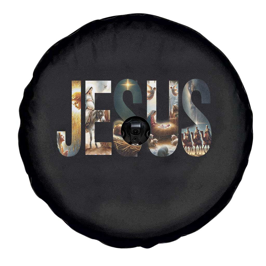 Jesus Christmas Spare Tire Cover Nativity Holy Night Christian Faith - Wonder Print Shop