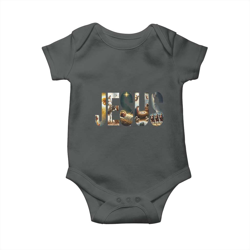 Jesus Christmas Baby Onesie Nativity Holy Night Christian Faith - Wonder Print Shop