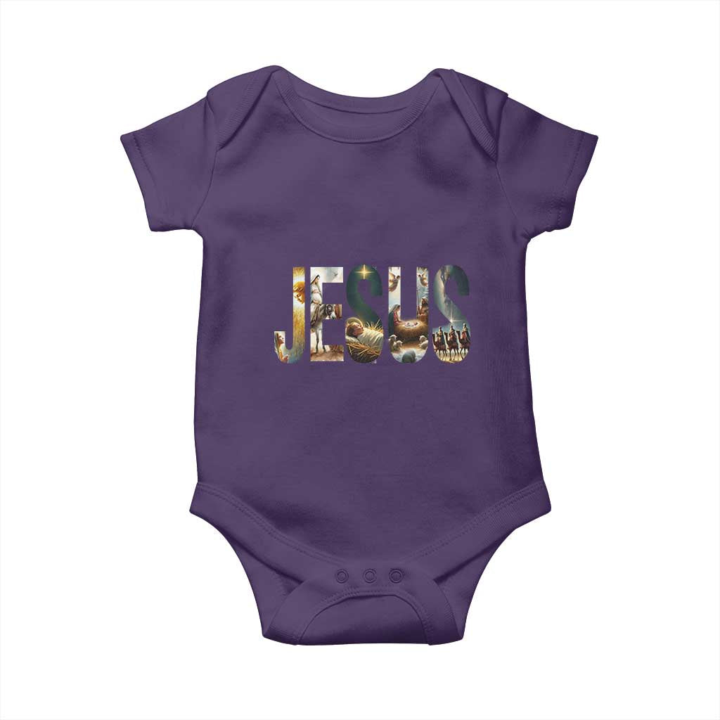 Jesus Christmas Baby Onesie Nativity Holy Night Christian Faith - Wonder Print Shop