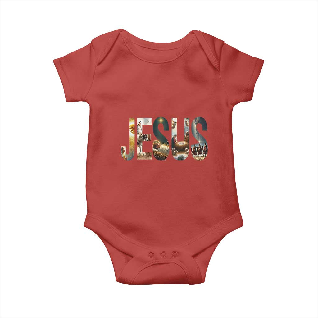 Jesus Christmas Baby Onesie Nativity Holy Night Christian Faith - Wonder Print Shop