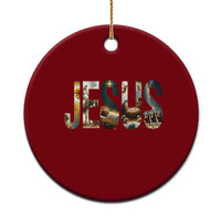 Jesus Xmas Ceramic Ornament Nativity Holy Night Christian Faith - Wonder Print Shop