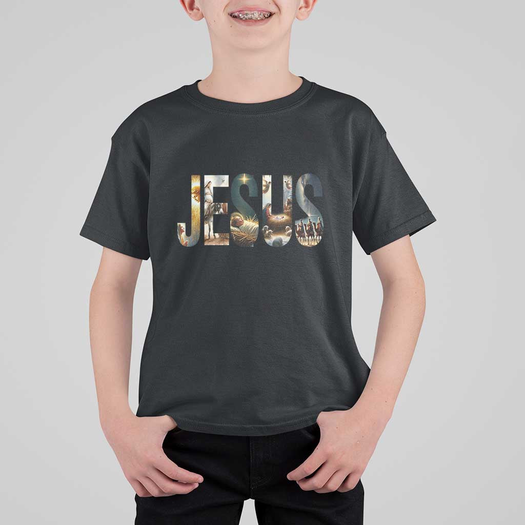 Jesus Christmas T Shirt For Kid Nativity Holy Night Christian Faith - Wonder Print Shop
