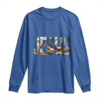 Jesus Christmas Long Sleeve Shirt Nativity Holy Night Christian Faith - Wonder Print Shop