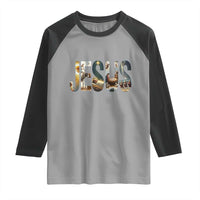 Jesus Christmas Raglan Shirt Nativity Holy Night Christian Faith - Wonder Print Shop