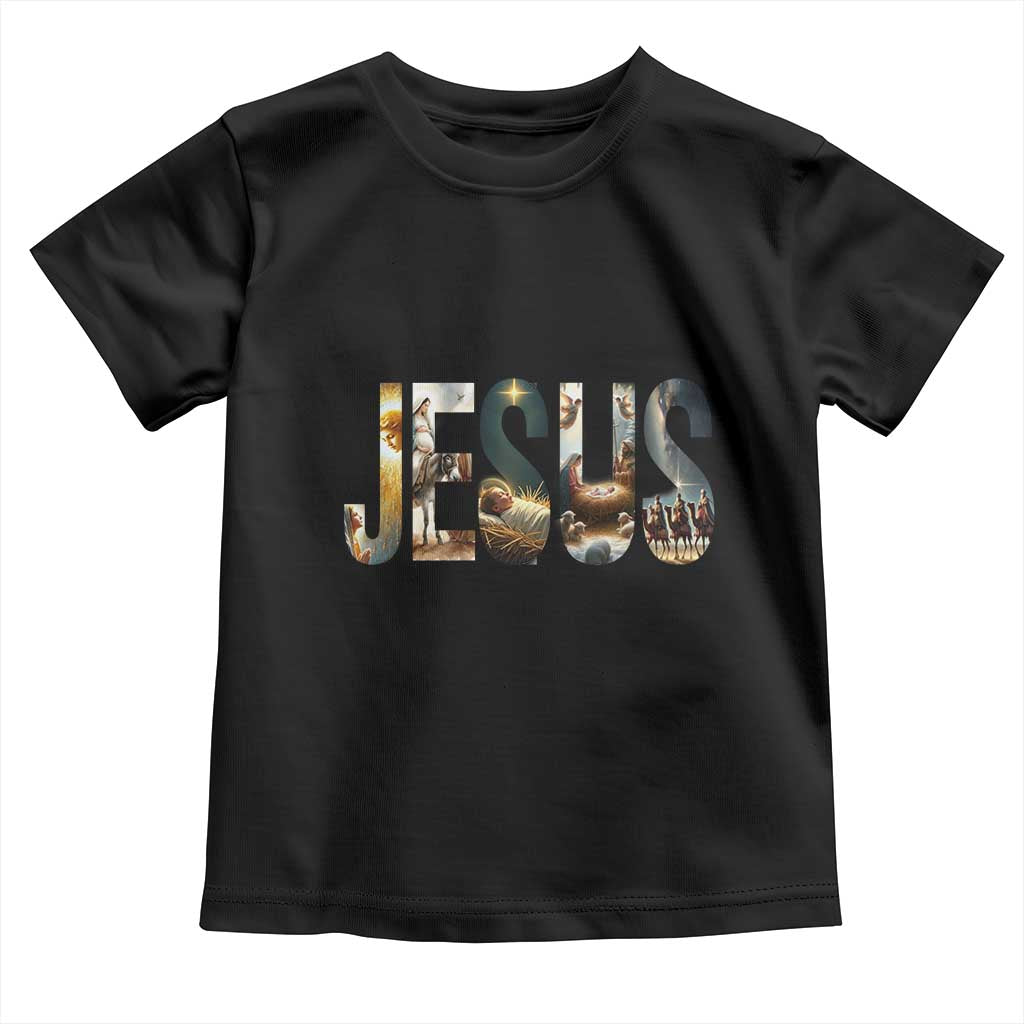 Jesus Christmas Toddler T Shirt Nativity Holy Night Christian Faith - Wonder Print Shop