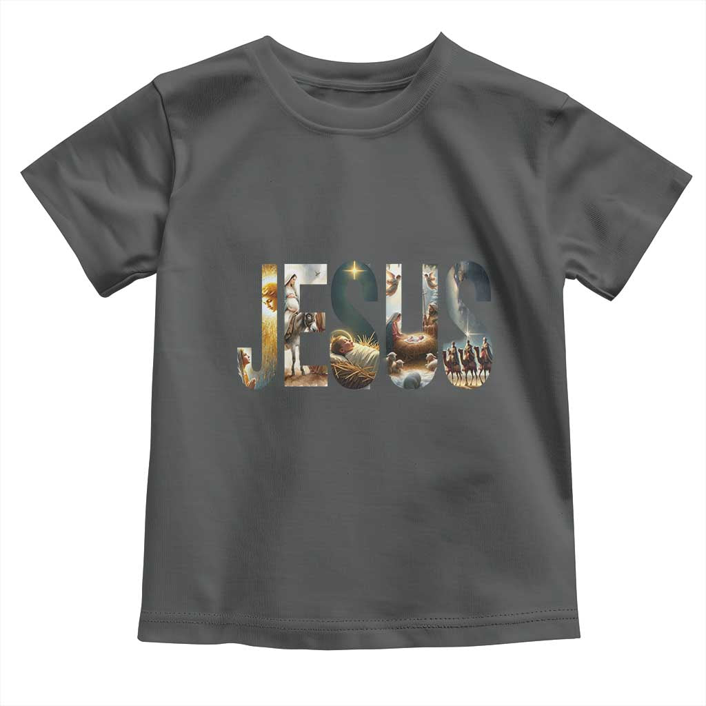Jesus Christmas Toddler T Shirt Nativity Holy Night Christian Faith - Wonder Print Shop