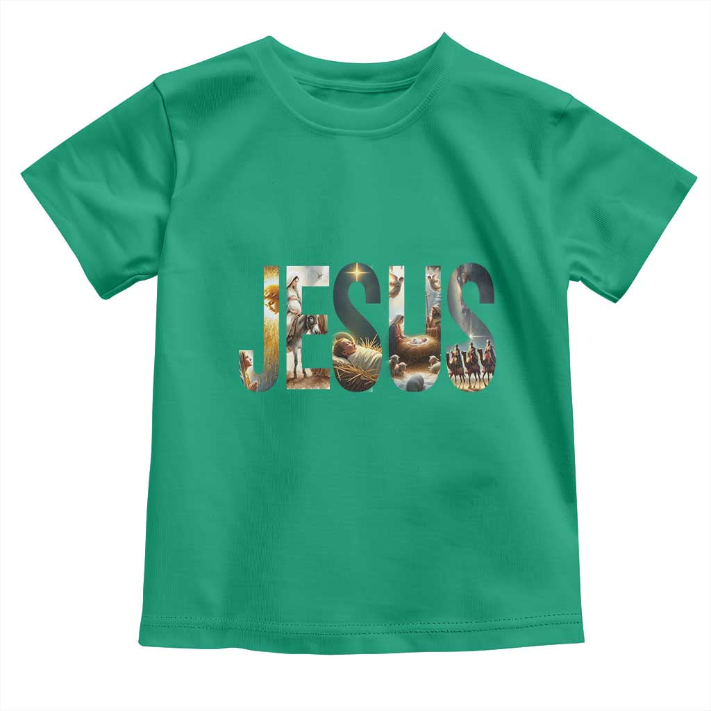 Jesus Christmas Toddler T Shirt Nativity Holy Night Christian Faith - Wonder Print Shop