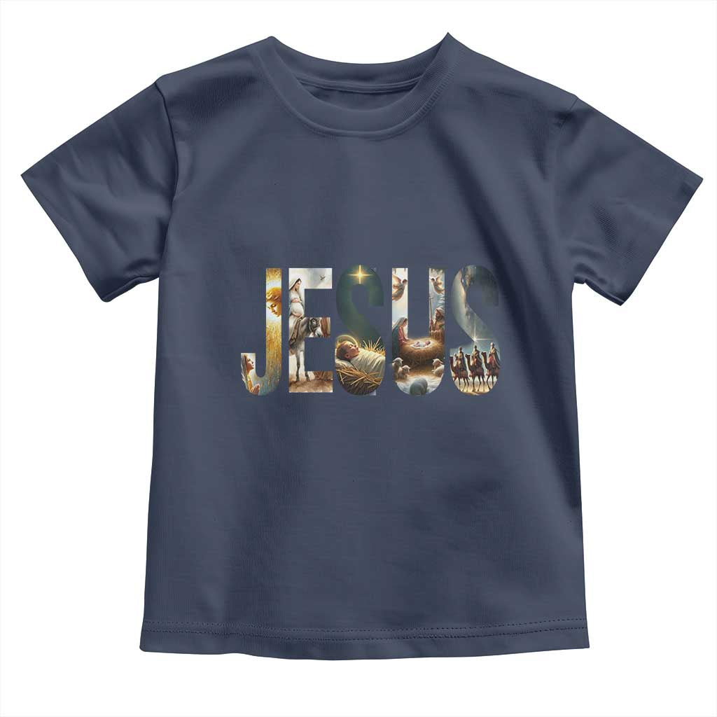 Jesus Christmas Toddler T Shirt Nativity Holy Night Christian Faith - Wonder Print Shop