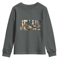 Jesus Christmas Youth Sweatshirt Nativity Holy Night Christian Faith - Wonder Print Shop