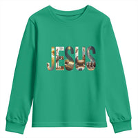 Jesus Christmas Youth Sweatshirt Nativity Holy Night Christian Faith - Wonder Print Shop