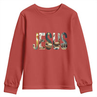 Jesus Christmas Youth Sweatshirt Nativity Holy Night Christian Faith - Wonder Print Shop