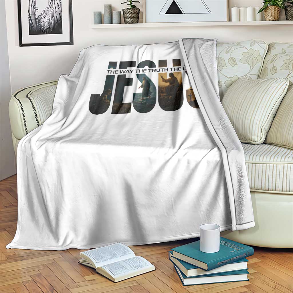 Jesus Christian Bible Throw Blanket The Way The Truth The Life - Wonder Print Shop
