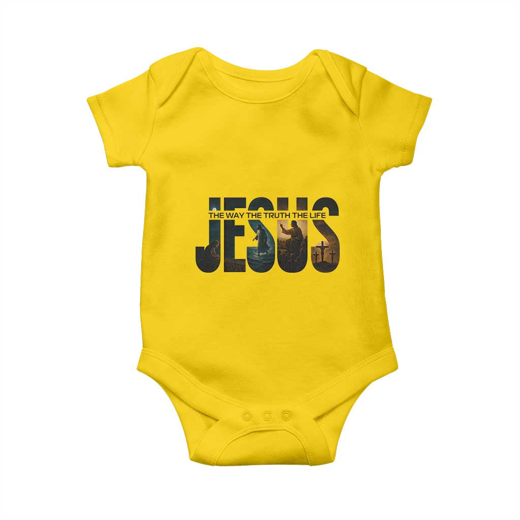 Jesus Christian Bible Baby Onesie The Way The Truth The Life - Wonder Print Shop