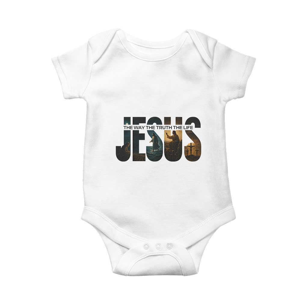 Jesus Christian Bible Baby Onesie The Way The Truth The Life - Wonder Print Shop