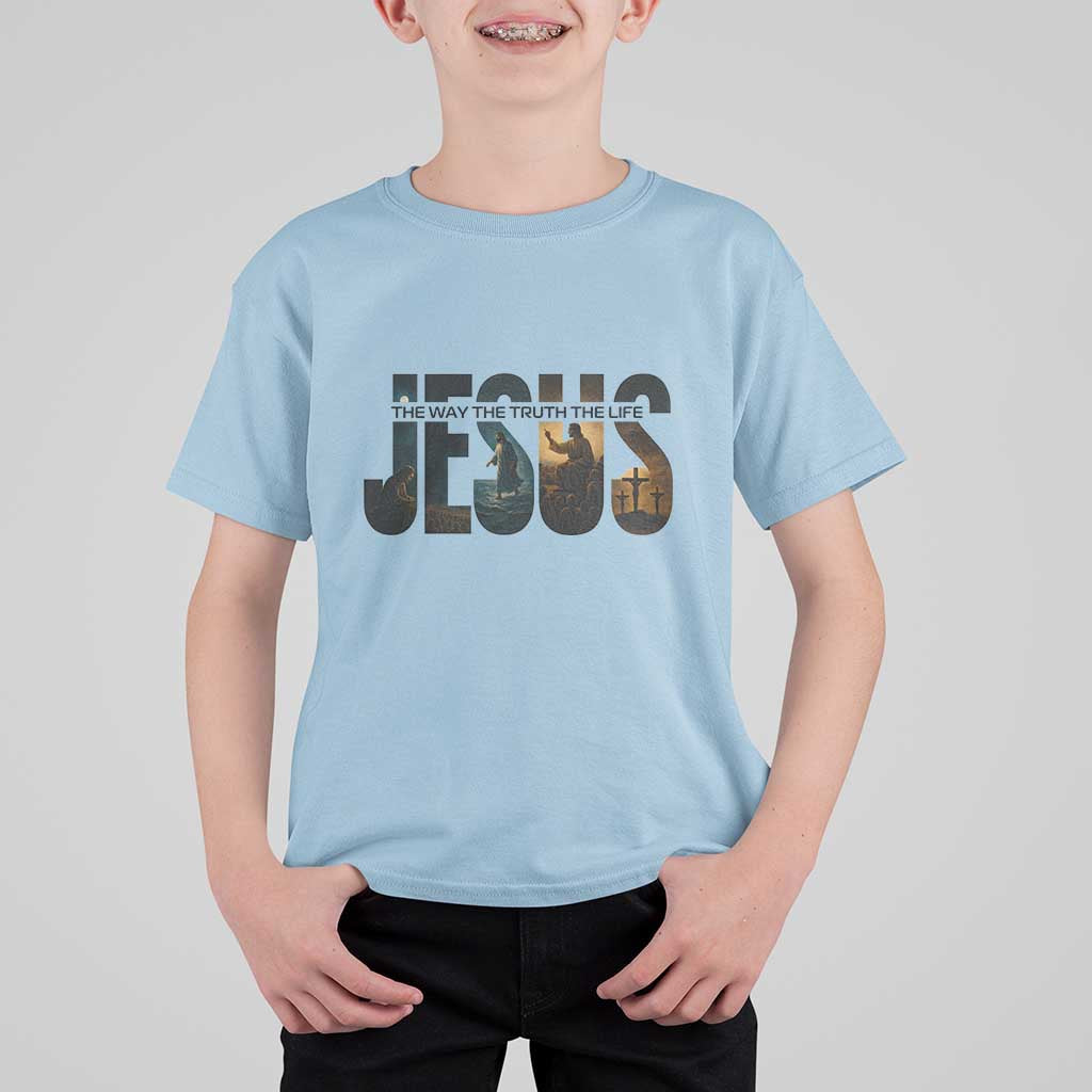 Jesus Christian Bible T Shirt For Kid The Way The Truth The Life - Wonder Print Shop