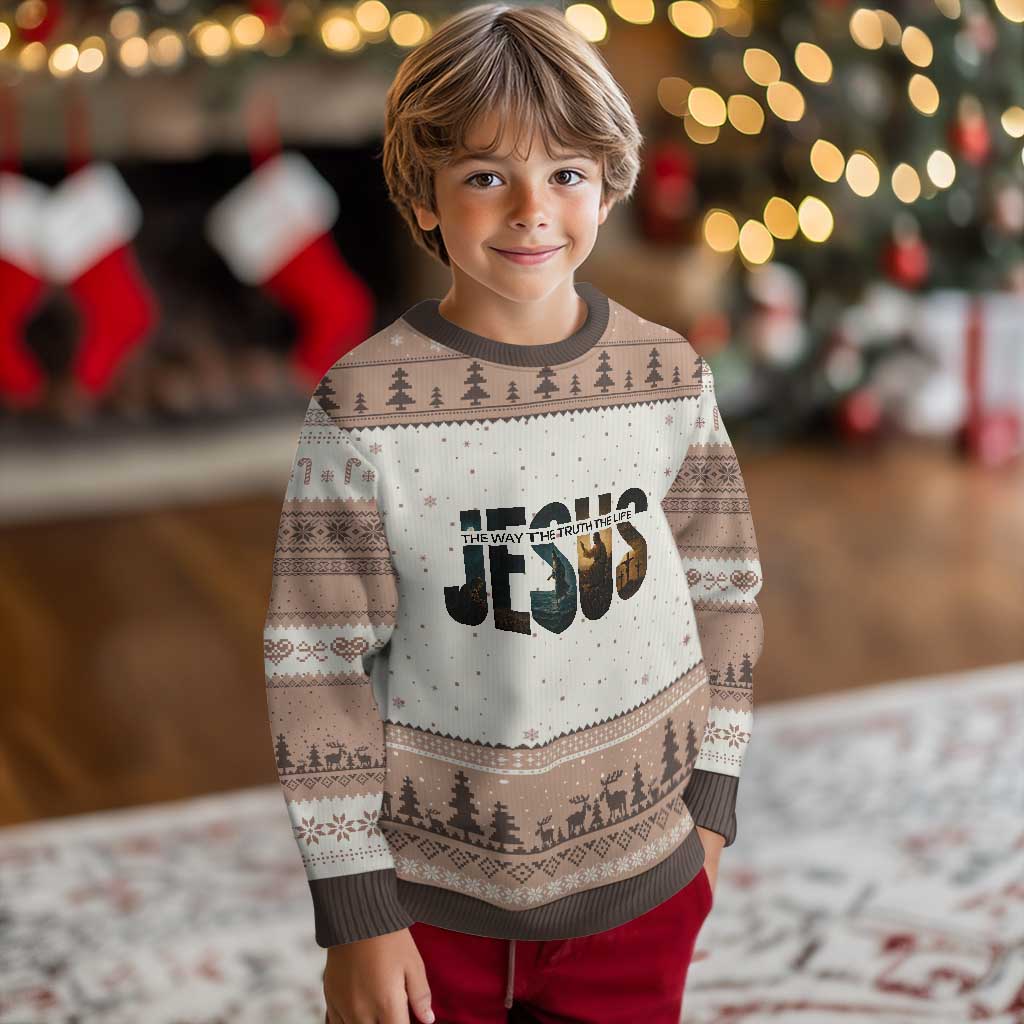 Jesus Christian Bible Ugly Christmas Sweater The Way The Truth The Life - Wonder Print Shop