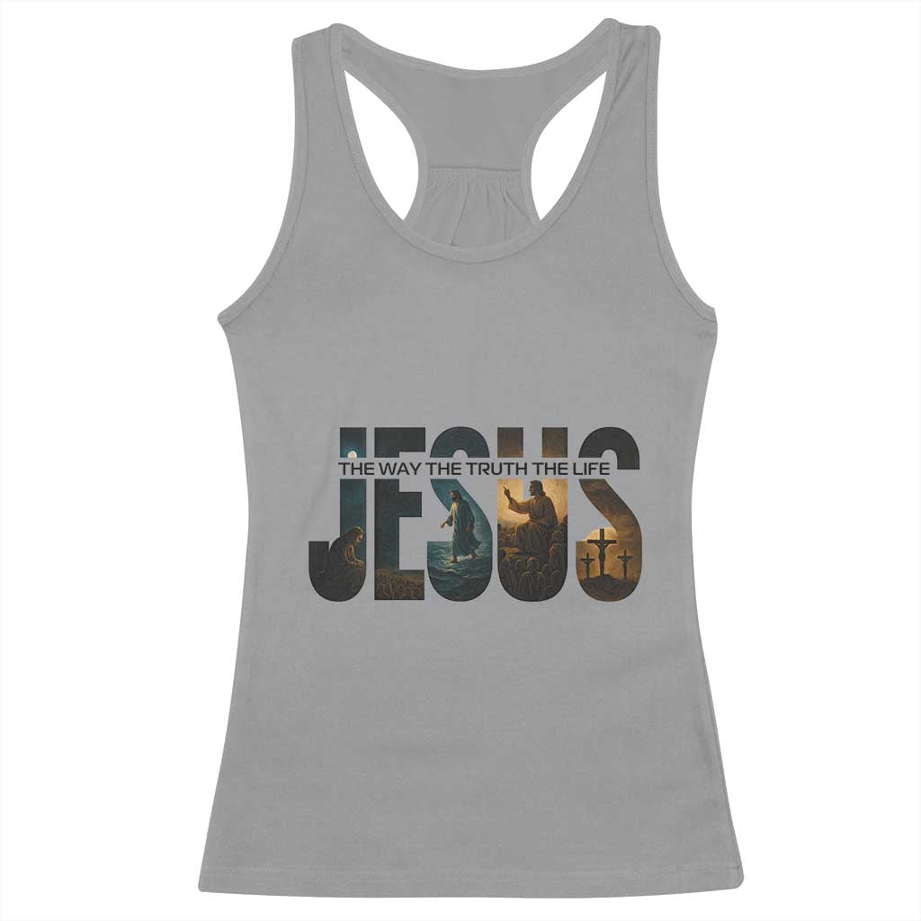 Jesus Christian Bible Racerback Tank Top The Way The Truth The Life - Wonder Print Shop