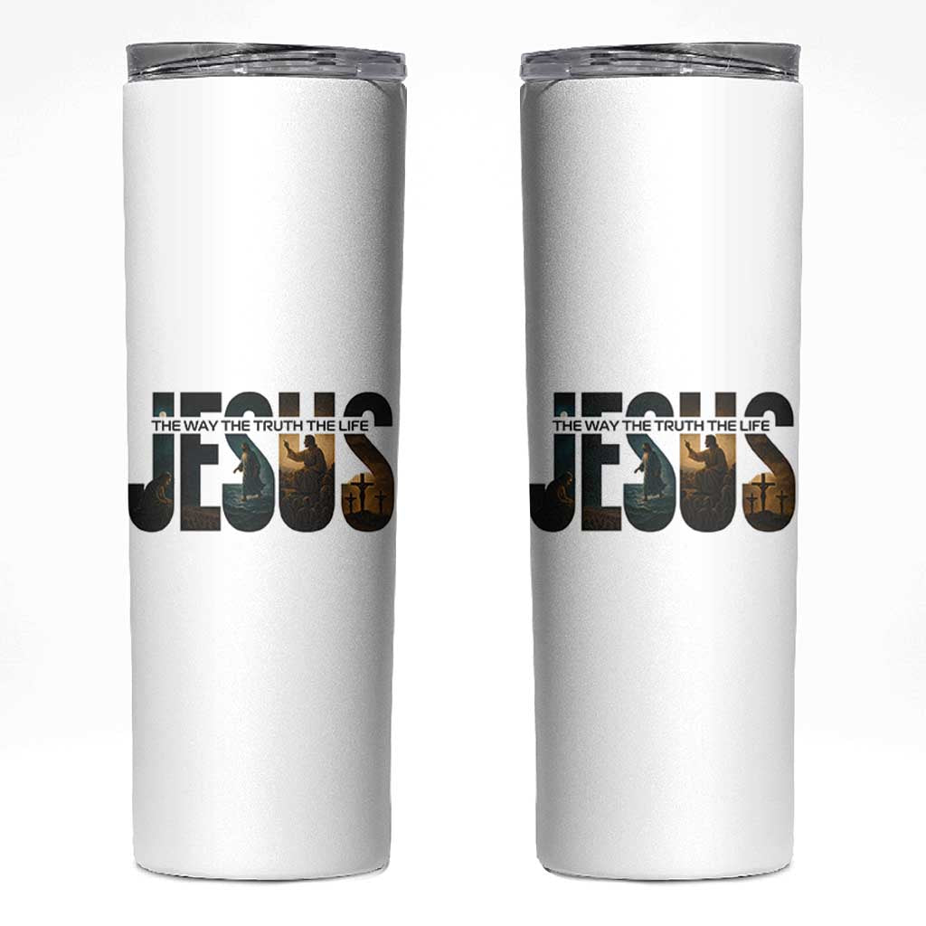 Jesus Christian Bible Skinny Tumbler The Way The Truth The Life - Wonder Print Shop