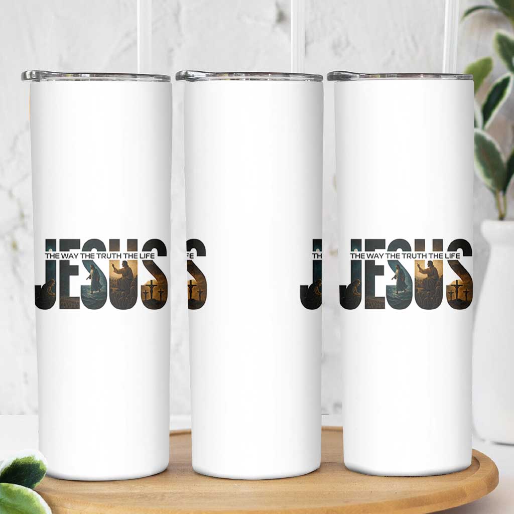 Jesus Christian Bible Skinny Tumbler The Way The Truth The Life - Wonder Print Shop