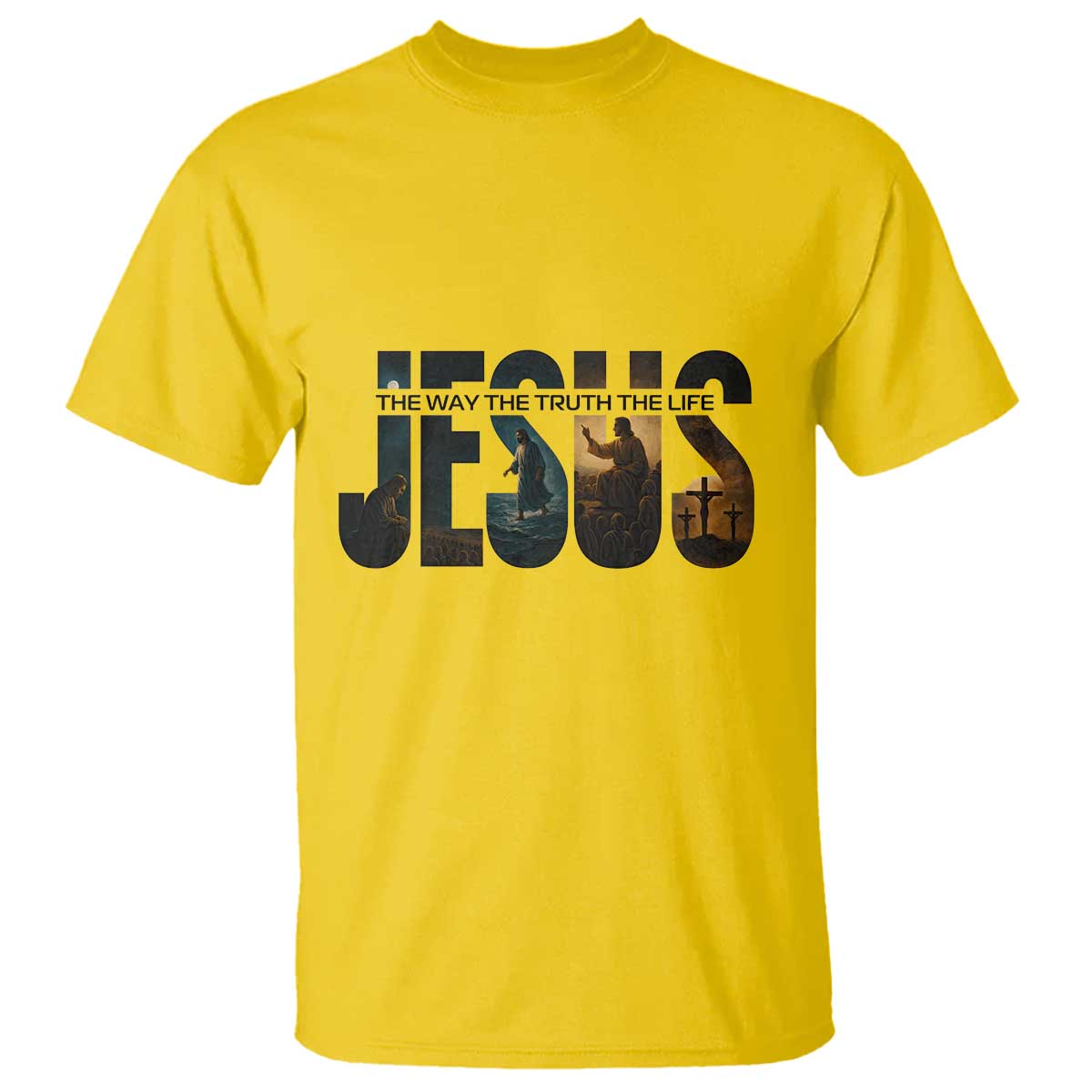 Jesus Christian Bible T Shirt The Way The Truth The Life - Wonder Print Shop